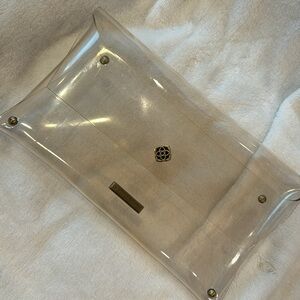 Kendra Scott Clear Clutch with Gold Accents